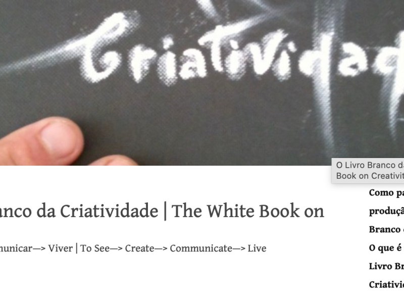 O Livro Branco da&nbsp;Criatividade